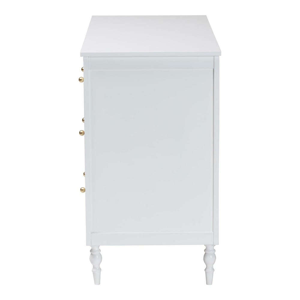 Baxton Studio - Roni Dresser in White - Roni-White-Dresser view 4