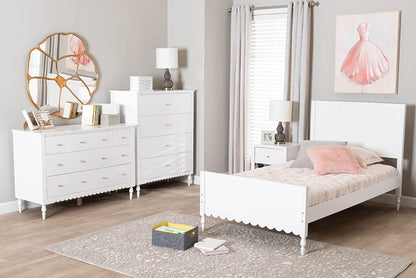 Baxton Studio - Roni Full Bedroom Set - Roni-White-Full 4PC Bedroom Set 2 view 5