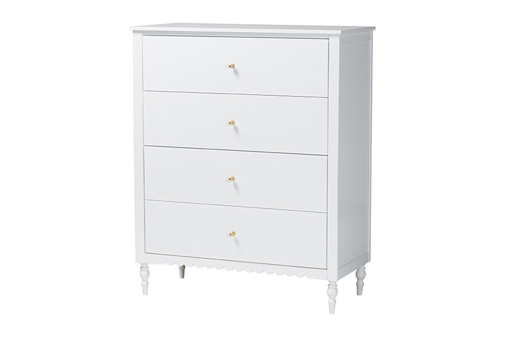 Baxton Studio - Roni Full Bedroom Set - Roni-White-Full 4PC Bedroom Set 2 view 6