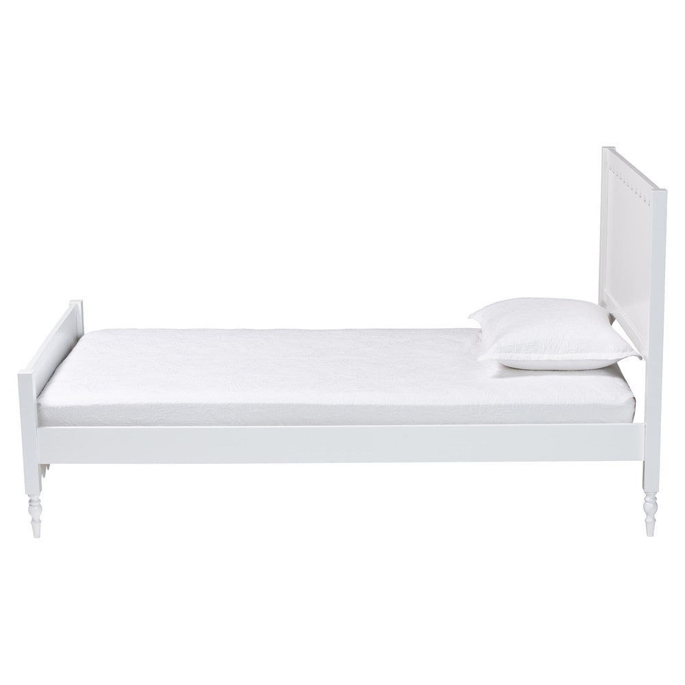 Baxton Studio - Roni Full Size Bed in White - Roni-White-Full view 2