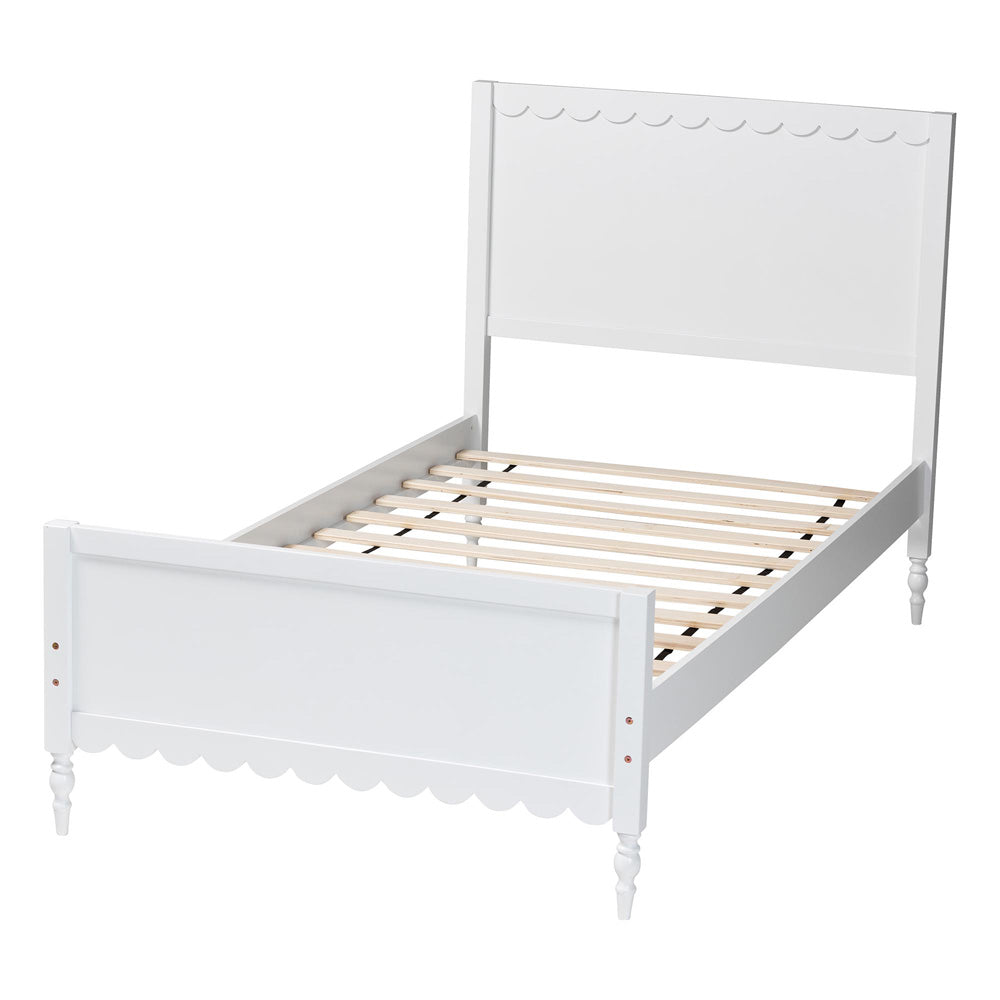 Baxton Studio - Roni Full Size Bed in White - Roni-White-Full view 3