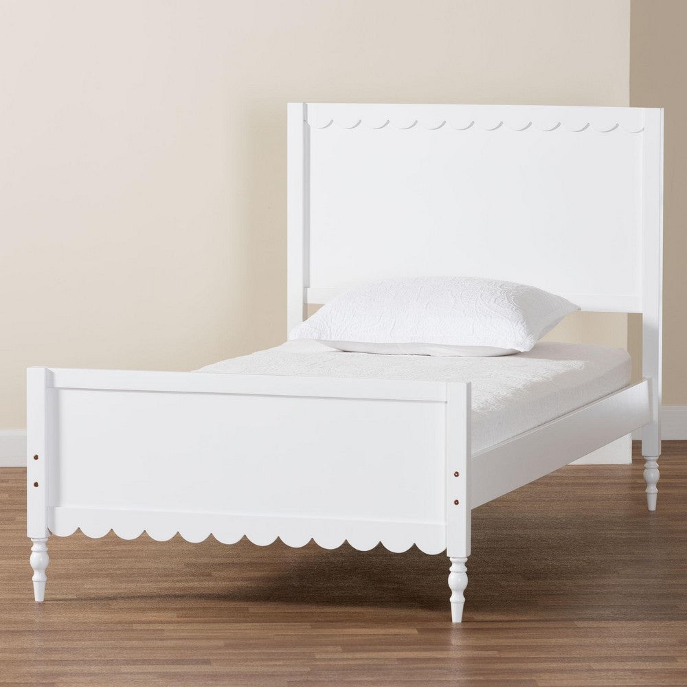 Baxton Studio - Roni Full Size Bed in White - Roni-White-Full view 8