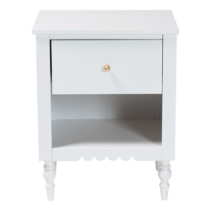 Baxton Studio - Roni Nightstand in White - Roni-White-NS view 3