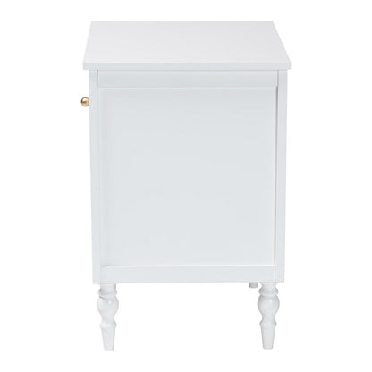 Baxton Studio - Roni Nightstand in White - Roni-White-NS view 4