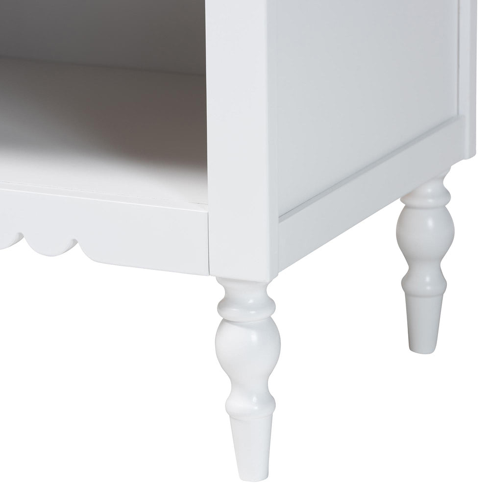 Baxton Studio - Roni Nightstand in White - Roni-White-NS view 6