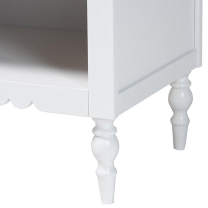Baxton Studio - Roni Nightstand in White - Roni-White-NS view 6
