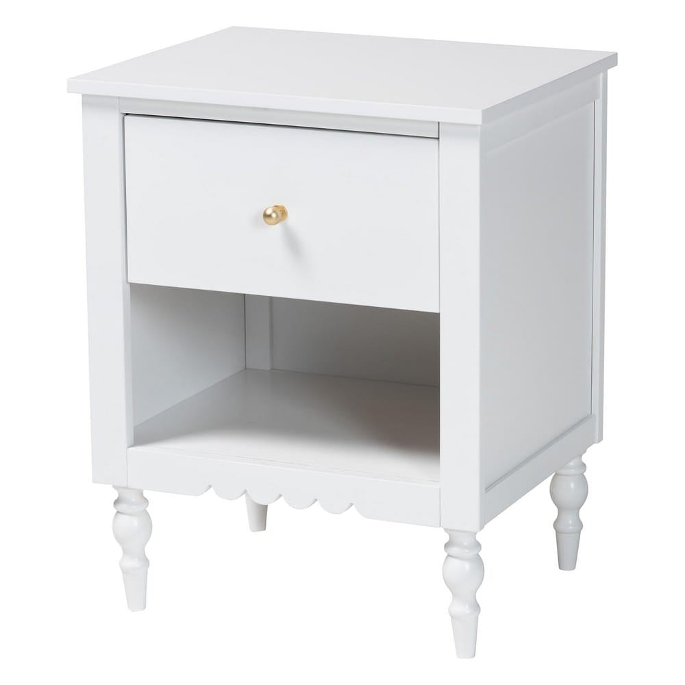 Baxton Studio - Roni Twin Bedroom Set in White - Roni-White-Twin 4PC Bedroom Set 1 view 4