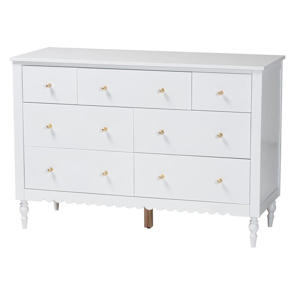 Baxton Studio - Roni Twin Bedroom Set in White - Roni-White-Twin 4PC Bedroom Set 1 view 5