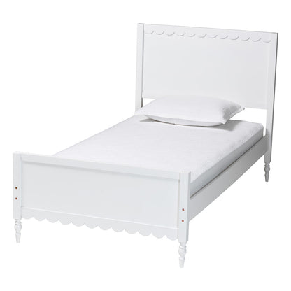 Baxton Studio - Roni Twin Size Bed in White - Roni-White-Twin view 1