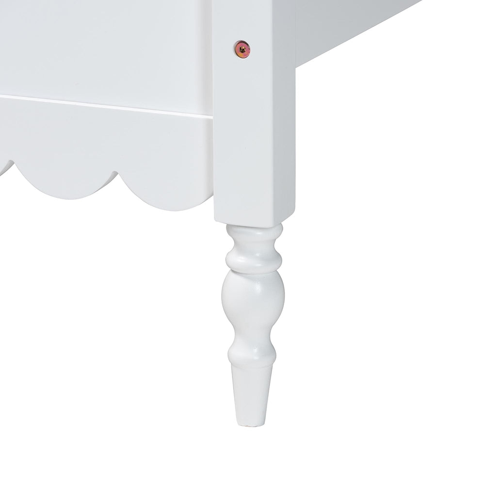 Baxton Studio - Roni Twin Size Bed in White - Roni-White-Twin view 5