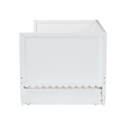 Baxton Studio - Roni Twin Size Daybed with Trundle in White - Roni-White-Daybed with Trundle view 3