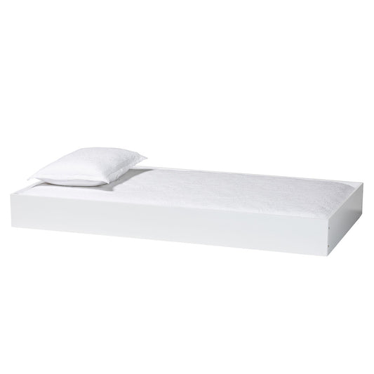 Baxton Studio - Roni Twin Size Trundle in White - Roni-White-Trundle view 1