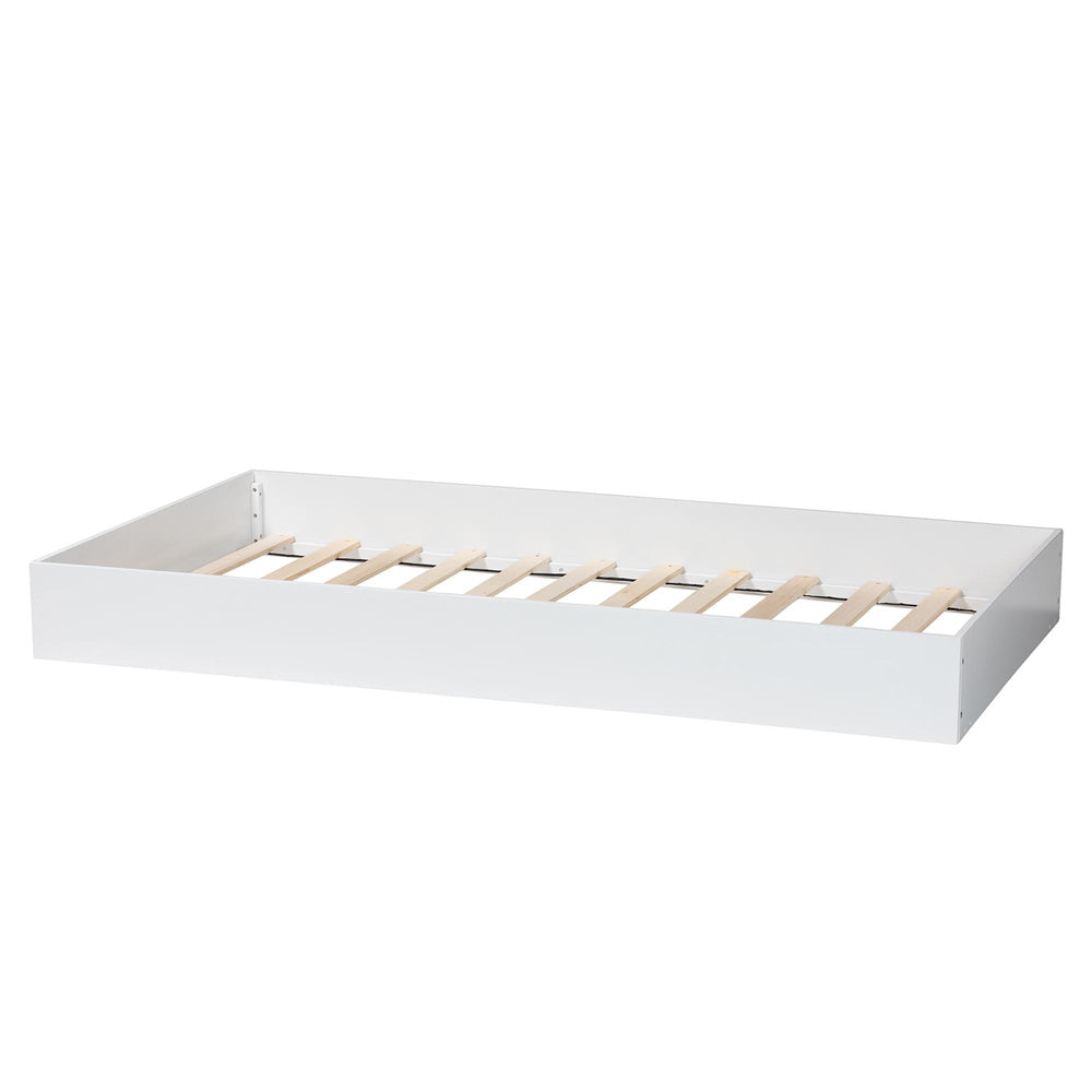 Baxton Studio - Roni Twin Size Trundle in White - Roni-White-Trundle view 3