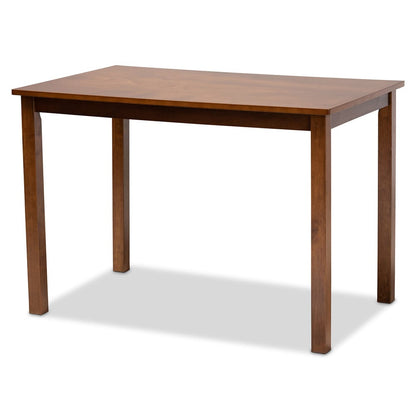Baxton Studio - Rosa Dining Set in Grey/Walnut Brown - Rosa-Grey/Walnut-5PC Dining Set view 3