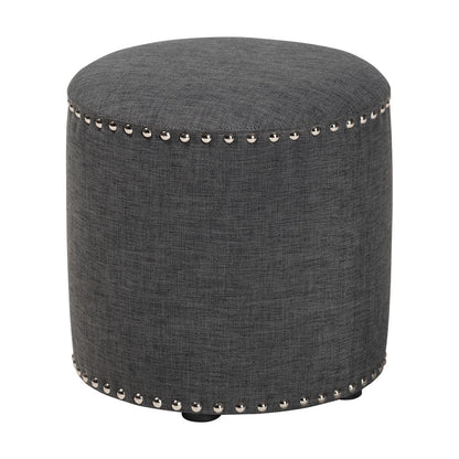 Baxton Studio - Rosine Ottoman in Grey - 1708-Gray view 1