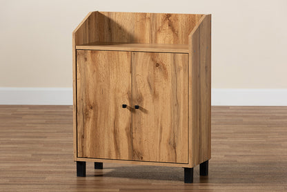 Baxton Studio - Rossin Shoe Cabinet - ATSC1614-Wotan Oak-Shoe Cabinet view 9