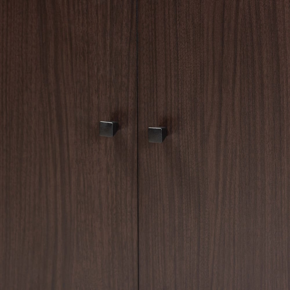 Baxton Studio - Rossin Shoe Cabinet in Dark Brown/Black - ATSC1613-Modi Wenge-Shoe Cabinet view 5