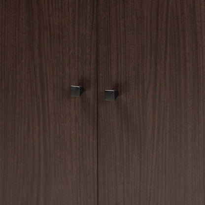 Baxton Studio - Rossin Shoe Cabinet in Dark Brown/Black - ATSC1613-Modi Wenge-Shoe Cabinet view 5