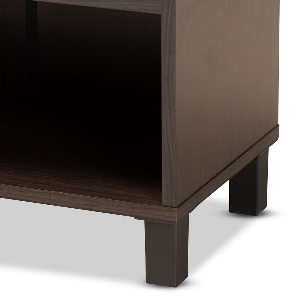 Baxton Studio - Rossin Shoe Cabinet in Dark Brown/Black - ATSC1613-Modi Wenge-Shoe Cabinet view 6