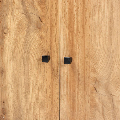 Baxton Studio - Rossin Shoe Cabinet in Oak/Black - ATSC1613-Wotan Oak-Shoe Cabinet view 5