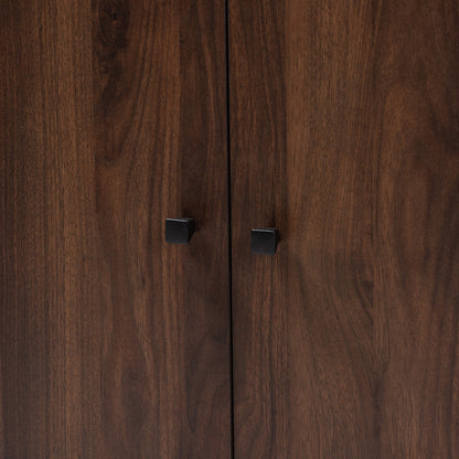 Baxton Studio - Rossin Shoe Cabinet in Walnut - ATSC1613-Columbia-Shoe Cabinet view 5