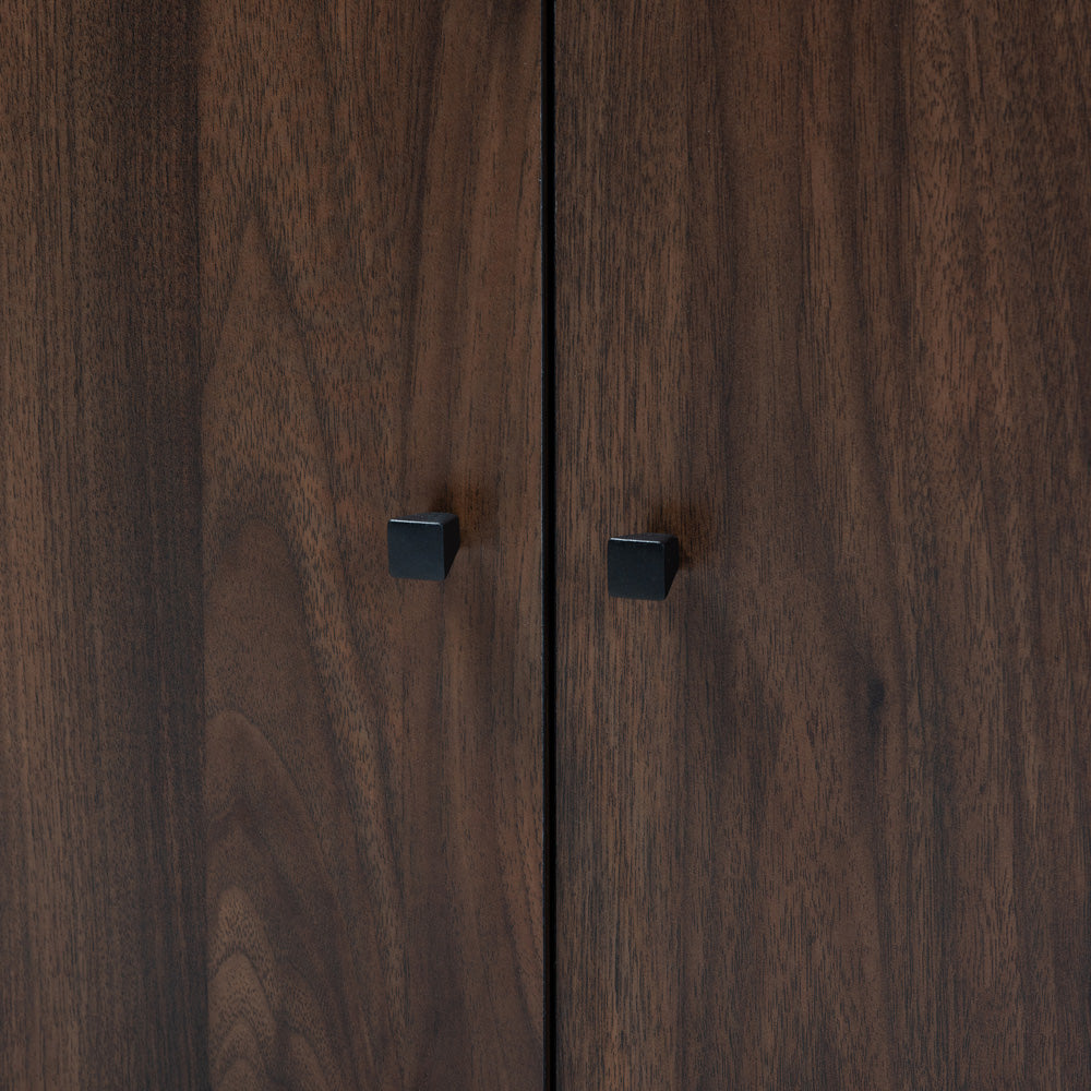 Baxton Studio - Rossin Shoe Cabinet in Walnut - ATSC1614-Columbia-Shoe Cabinet view 5