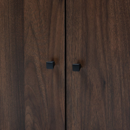 Baxton Studio - Rossin Shoe Cabinet in Walnut - ATSC1614-Columbia-Shoe Cabinet view 5