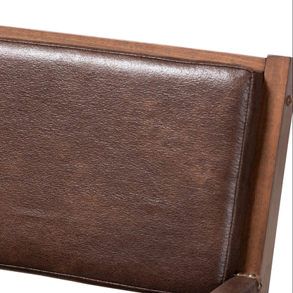 Baxton Studio - Rovelyn Chair in Brown/Walnut - Rovelyn-Dark Brown/Walnut-CC view 5