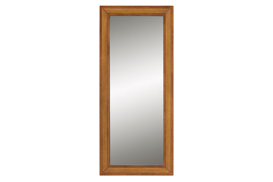 Baxton Studio - Rowanne Mirror - BBTM32 A1-Rattan/Walnut-Mirror view 1