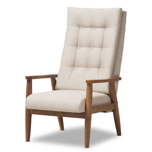 Baxton Studio - Roxy Living Room Chair in Light Beige/"Walnut" Brown - BBT5265-Light Beige-CC-6086-1 view 1