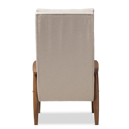 Baxton Studio - Roxy Living Room Chair in Light Beige/"Walnut" Brown - BBT5265-Light Beige-CC-6086-1 view 4