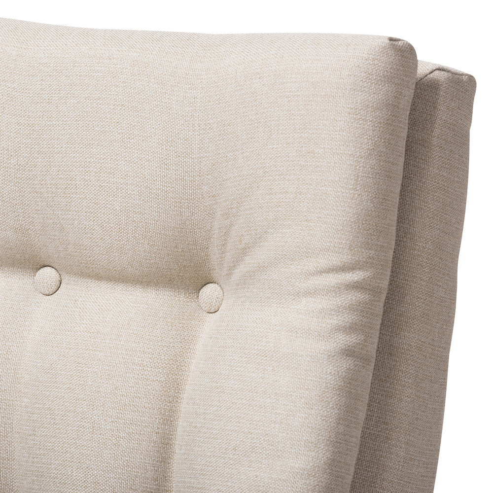 Baxton Studio - Roxy Living Room Chair in Light Beige/"Walnut" Brown - BBT5265-Light Beige-CC-6086-1 view 5