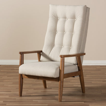 Baxton Studio - Roxy Living Room Chair in Light Beige/"Walnut" Brown - BBT5265-Light Beige-CC-6086-1 view 8