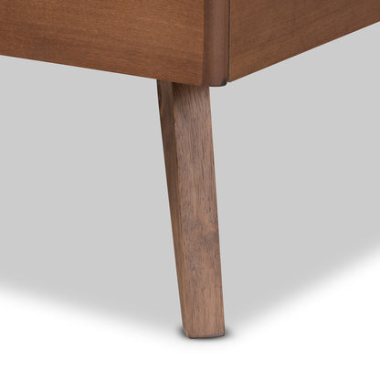 Baxton Studio - Roze Twin Size Bed in Dark Grey/Walnut Brown - Roze-Dark Grey/Walnut-Twin view 5