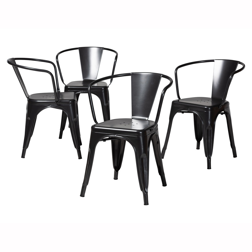 Baxton Studio - Ryland Set of 4 Dining Chairs in Dark Grey - AY-MC02-Dark Grey-DC view 1