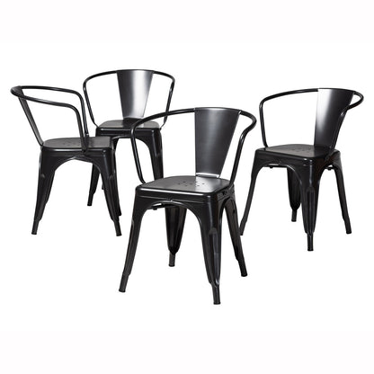 Baxton Studio - Ryland Set of 4 Dining Chairs in Dark Grey - AY-MC02-Dark Grey-DC view 1