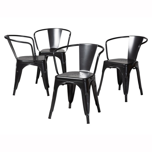 Baxton Studio - Ryland Set of 4 Dining Chairs in Dark Grey - AY-MC02-Dark Grey-DC view 1