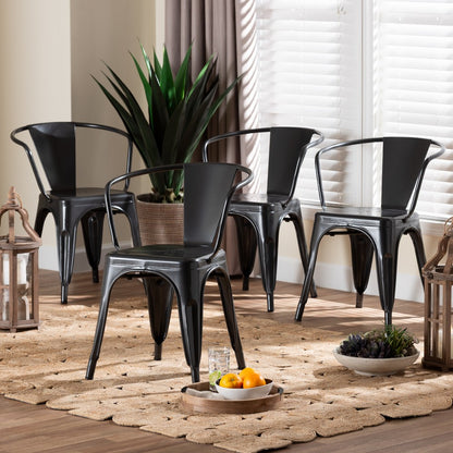Baxton Studio - Ryland Set of 4 Dining Chairs in Dark Grey - AY-MC02-Dark Grey-DC view 9