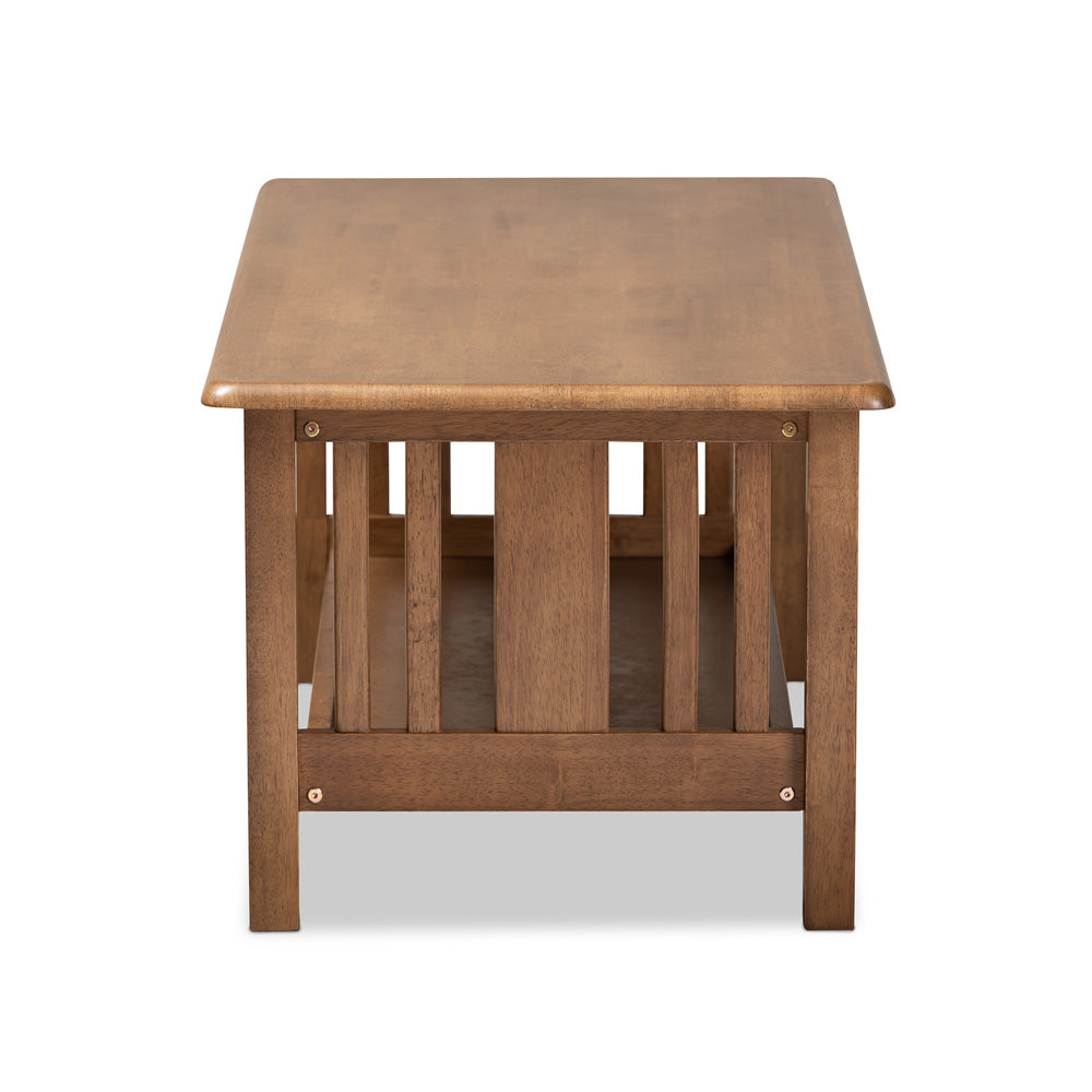 Baxton Studio - Rylie Coffee Table in Brown - SW135-Walnut-M17-CT view 3