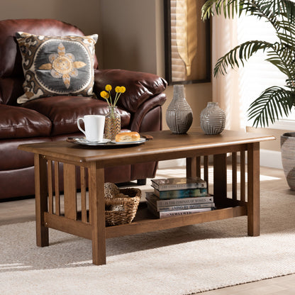 Baxton Studio - Rylie Coffee Table in Brown - SW135-Walnut-M17-CT view 6