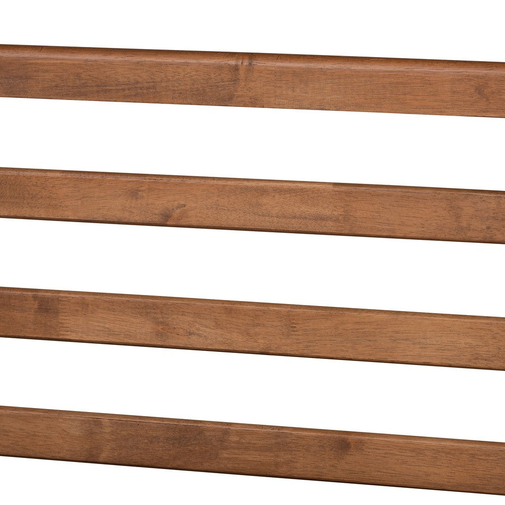 Baxton Studio - Ryo Twin Size Bed in Walnut Brown - Ryo-Ash Walnut-Twin view 4