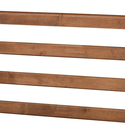 Baxton Studio - Ryo Twin Size Bed in Walnut Brown - Ryo-Ash Walnut-Twin view 4