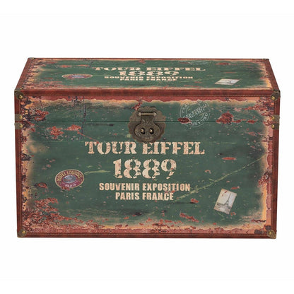 Baxton Studio - Sabeen Set of 2 Storage Trunks in Green/Blue - SJ14306R-Wooden-Ottoman view 4