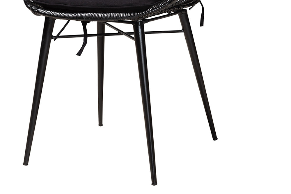 Baxton Studio - Sabelle Dining Set - KYG002C-Black-5PC Dining Set view 7