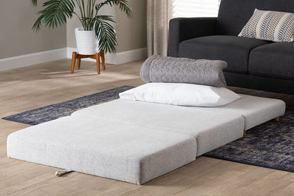Baxton Studio - Sabriel Convertible Ottoman in Light Grey/Oak Brown - BBT8083-Light Grey-Convertible Ottoman view 10