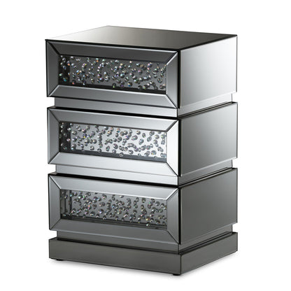 Baxton Studio - Sabrina End Table in "Silver" Mirrored - RS2572 view 1