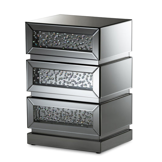 Baxton Studio - Sabrina End Table in "Silver" Mirrored - RS2572 view 1