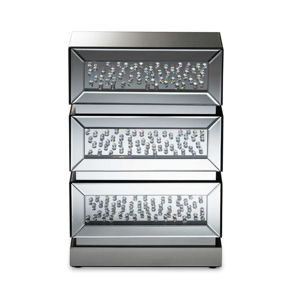 Baxton Studio - Sabrina End Table in "Silver" Mirrored - RS2572 view 3