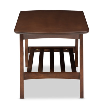 Baxton Studio - Sacramento Coffee Table in "Walnut" Dark Brown  - RT295A-OCC view 3