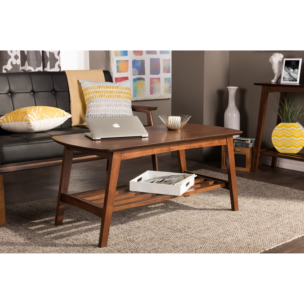 Baxton Studio - Sacramento Coffee Table in "Walnut" Dark Brown  - RT295A-OCC view 4